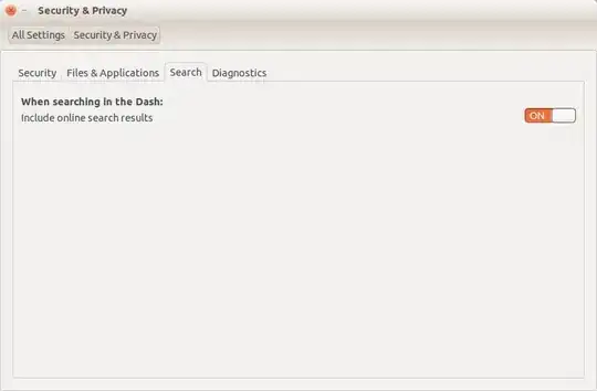 Online search results setting on