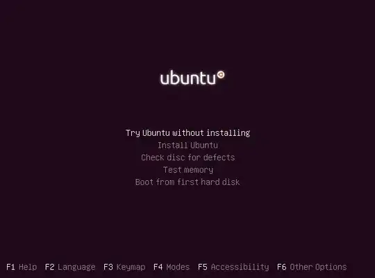 Ubuntu Live CD/USB Advanced Boot Options menu
