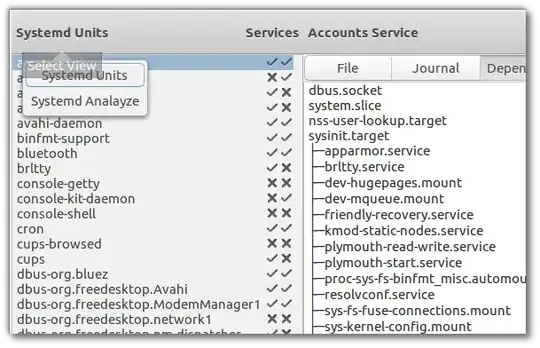screenshot of GParted, showing list of partitions
