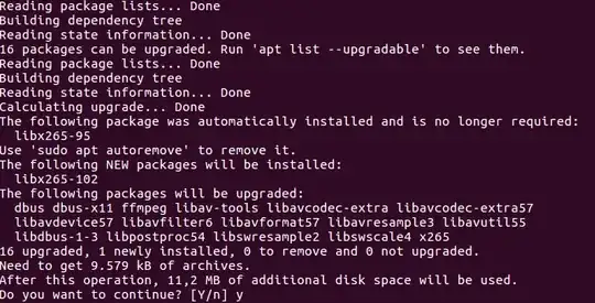 List of libraries to be updated