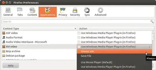 screenshot of my error
