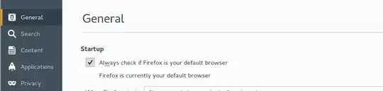 Preferences, tick 'Always check if Firefox is your default browser'
