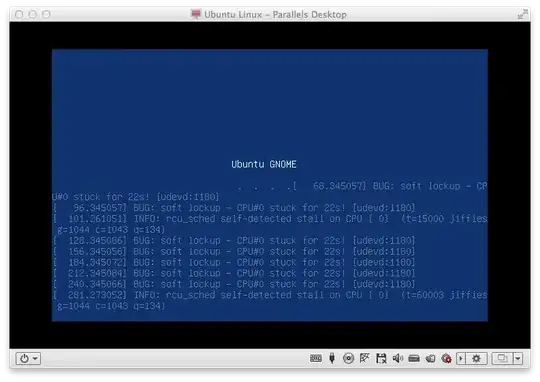 a screenshot of the installation screen displaying the errors