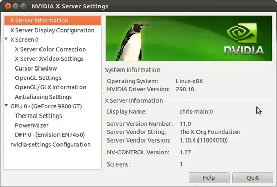 Nvidia Xserver Settigns Application