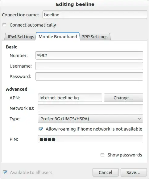 Screenshot, Mobile Broadband