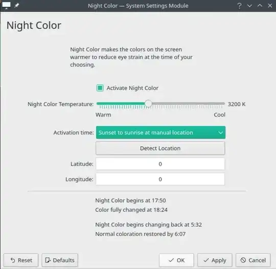 Manjaro KDE's Night Color - 2