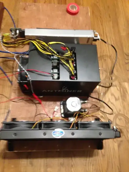 Cointerra 1100 Watt PFE1100-12-054RA PSU Powering an Antminer C1
