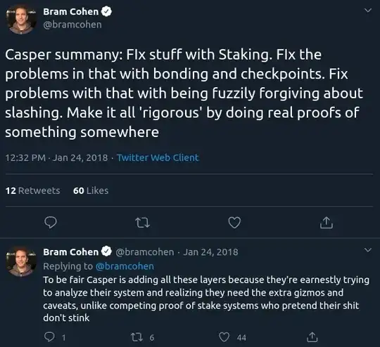 "Casper summany: FIx stuff with Staking. FIx the problems in that with bonding and checkpoints. Fix problems with that with being fuzzily forgiving about slashing. Make it all 'rigorous' by doing real proofs of something somewhere" – Bram Cohen