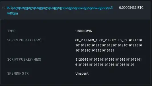 Output details via blockstream.info