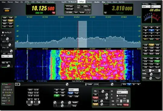 Flex spectrogram of wide, unknown signal