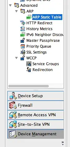 Cisco ASA ARP static table