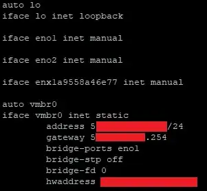 Proxmox Network Config VIM