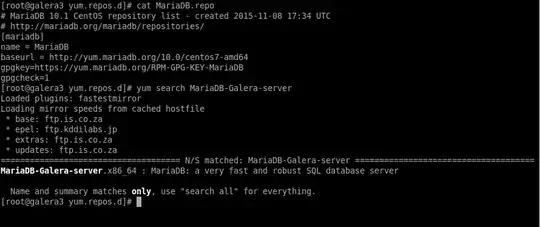 Screenshot showing MariaDB-Galera-server