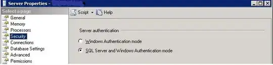 MSSQL Server Management Database properties