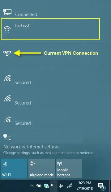 WiFi pop-up