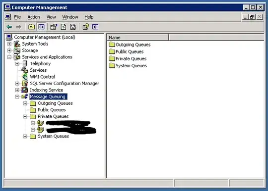 Message Queueing management is possible over a remote desktop connection.