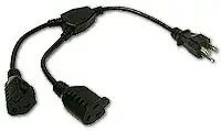 Power Extension / Splitter "Y" Adaptor Powercord Cable Power Extension / Splitter "Y" Adaptor Powercord Cable
