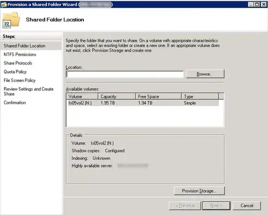 Provision a Share Wizard