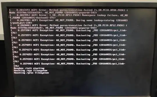 sreen freeze when I boot pxe