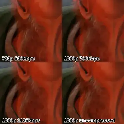 Different pictures of frame 5697 side-by-side