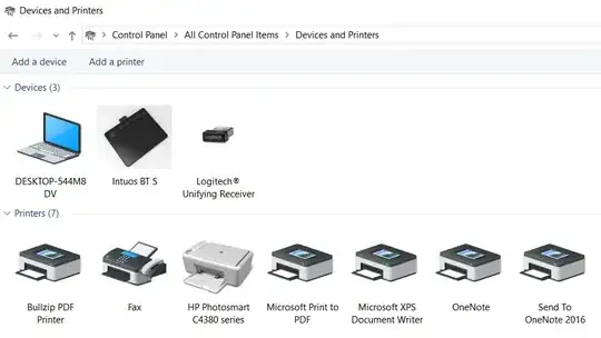 Devices and Printers