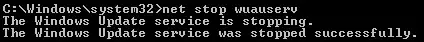 Windows update service is stopping