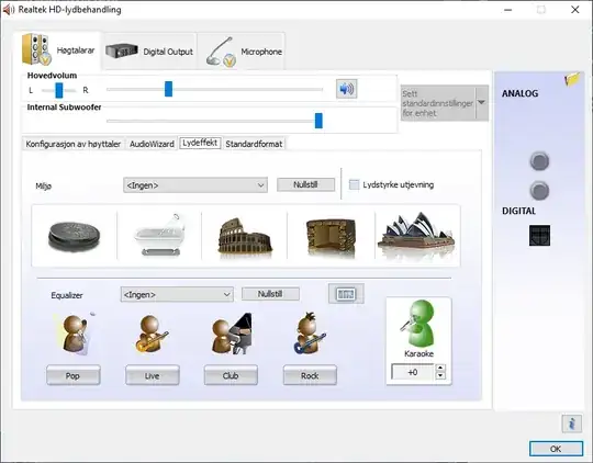 Realtek Sound Effects tab