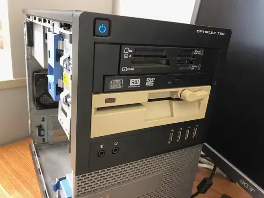 Here my Optilpex 790 with WIN 10 & 5.25" Floppy Drive