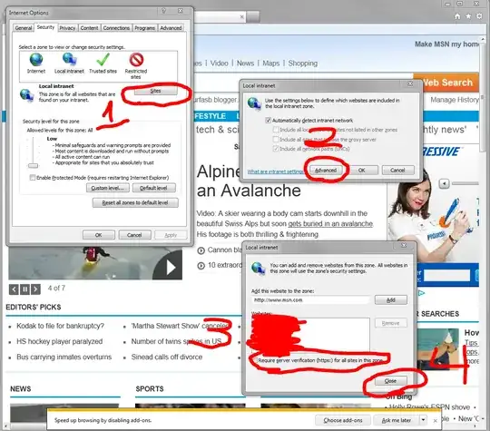shortcut properties window with Run = Minimized circled