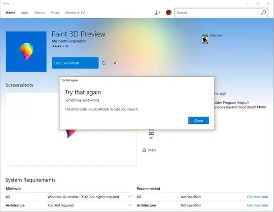 paint 3d preview error