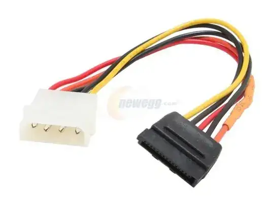 molex 4pin male to 15pin SATA power cable