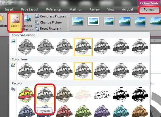 What the buttons look like in Word 2010
