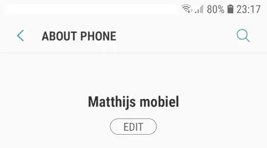 Screenshot of "About phone" panel