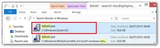 telnet search result