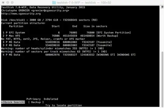 screenshot from word