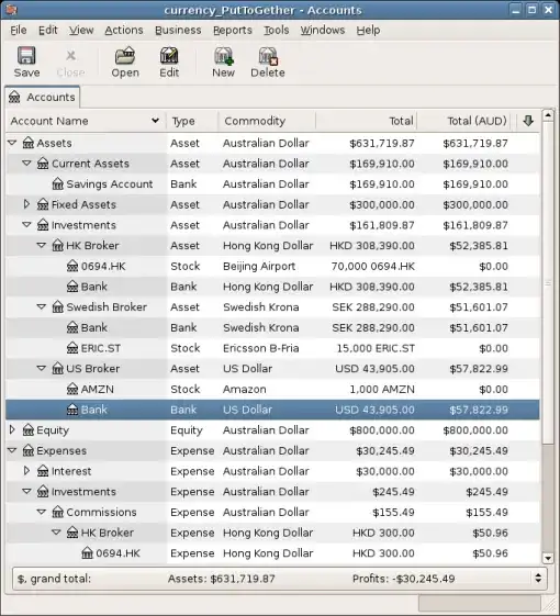 Multiple currency account scenario
