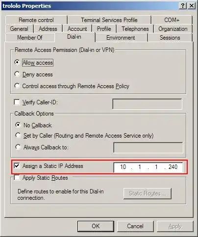 VPN Active Directory properties
