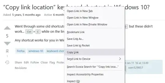 Firefox Copy Link shortcut