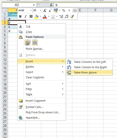 Only 4 cells selected, works fine