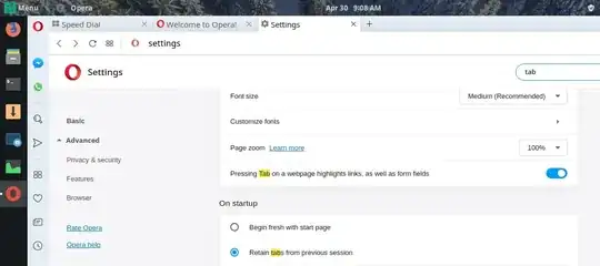 Tab highlight option