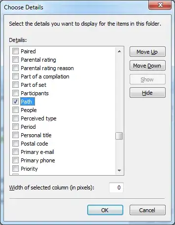 more options for columns in folder detail