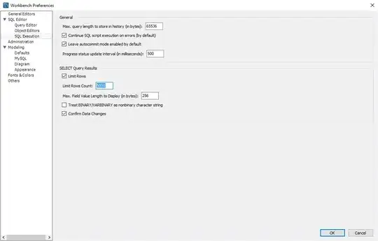 workbench preferences