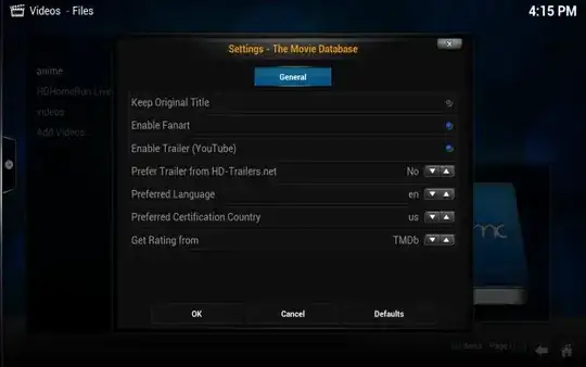 screen shot of razer device window
