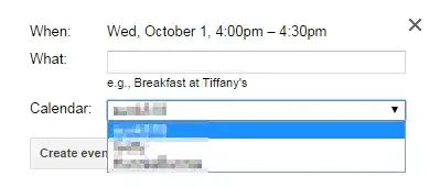 Google Calendar drop down