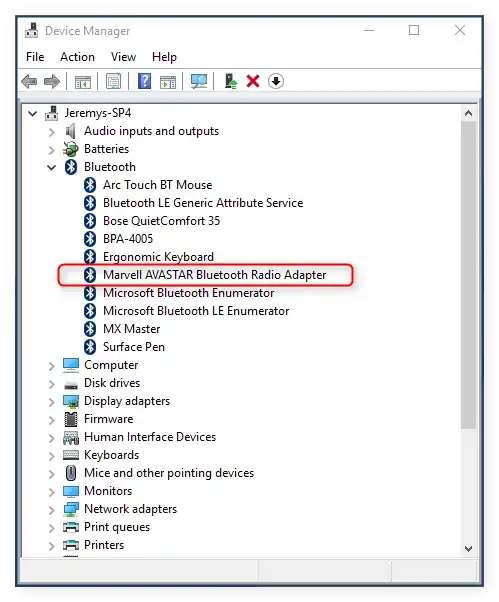 Diagram of configuration