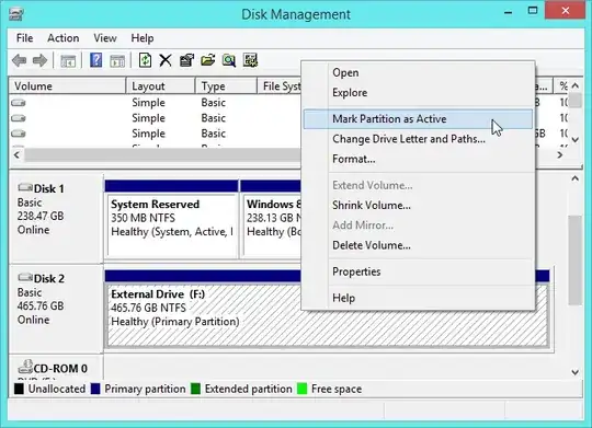Mark Partition Active