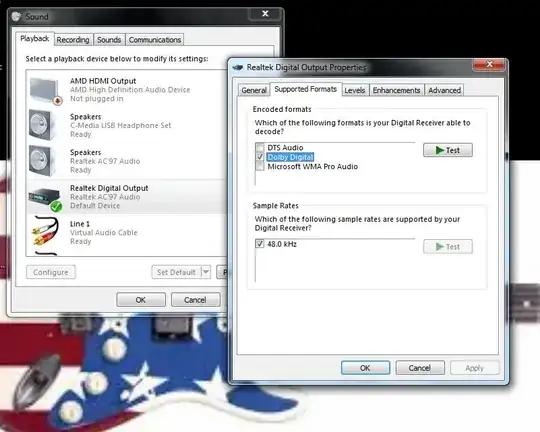Supported Formats Window