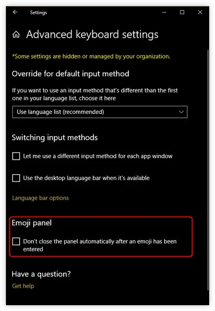 advanced keyboard settings
