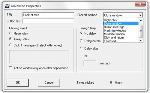 Screenshot of entered search engine