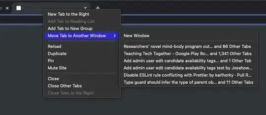 A screenshot showing the menu described above